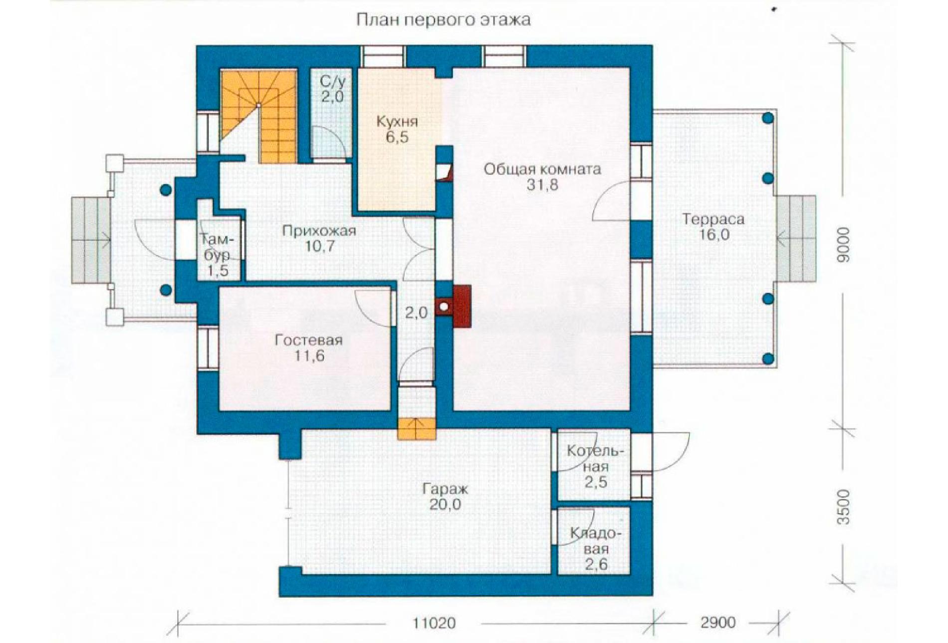 Планировка проекта дома №55-17 55-17_p (1).jpg